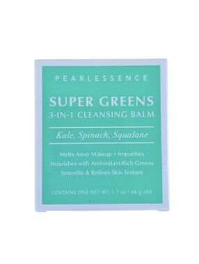 Pearlessence Super Greens Cleansing Balm - Kale Spinach Squalane NEW 1.7 oz